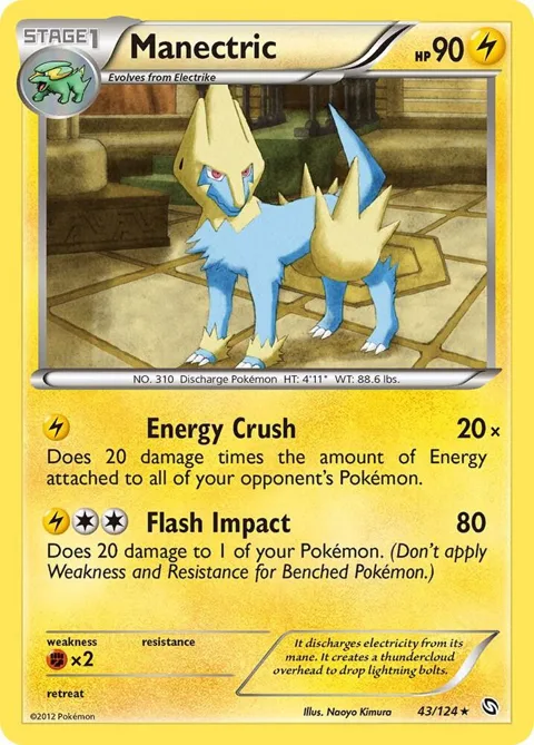 Manectric 43 #43/124 Pokémon card from Dragons Exalted