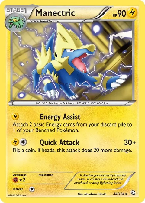 Manectric 44 #44/124 Pokémon card from Dragons Exalted