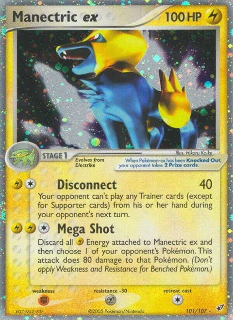 Manectric ex #101/107 Pokémon card from EX Deoxys