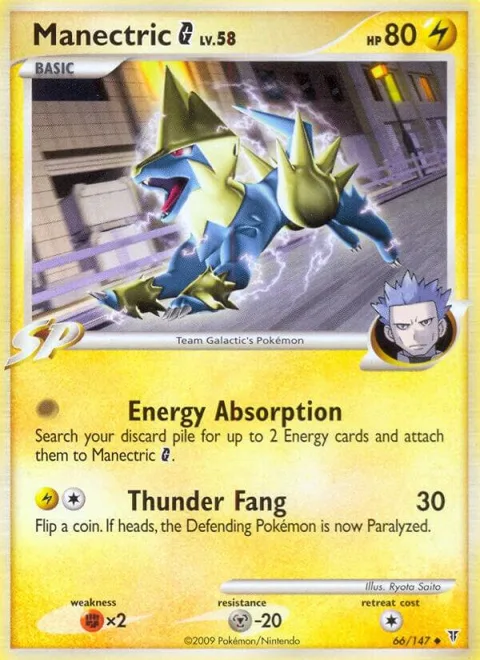 Manectric G #66 Reverse Holofoil Pokémon card from Supreme Victors