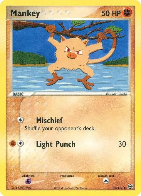 Mankey #38/112 Pokémon card from EX FireRed & LeafGreen