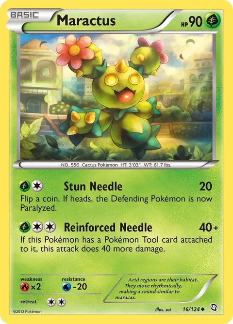 Maractus #16/124 Pokémon card from Dragons Exalted