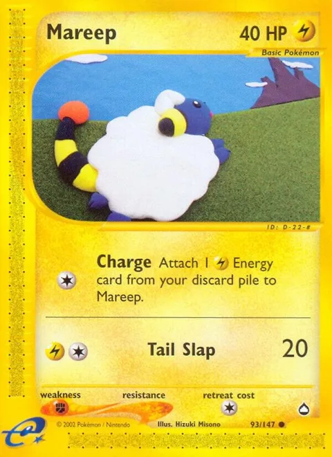 Mareep #093/147 Pokémon card from Aquapolis