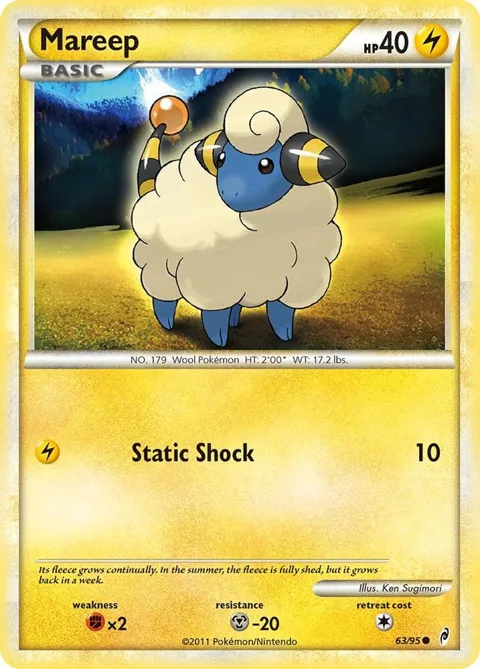Mareep #63/95 Pokémon card from Call of Legends