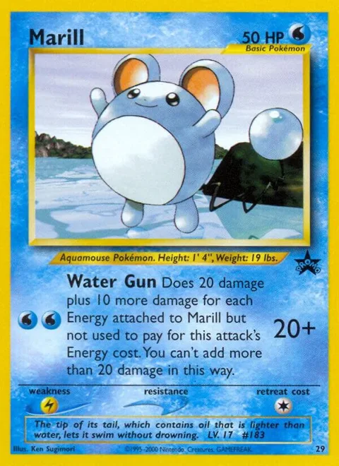 Marill #29/53 Pokémon card from WoTC Promo