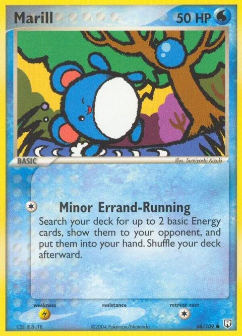 Marill #68/109 Pokémon card from EX Team Rocket Returns