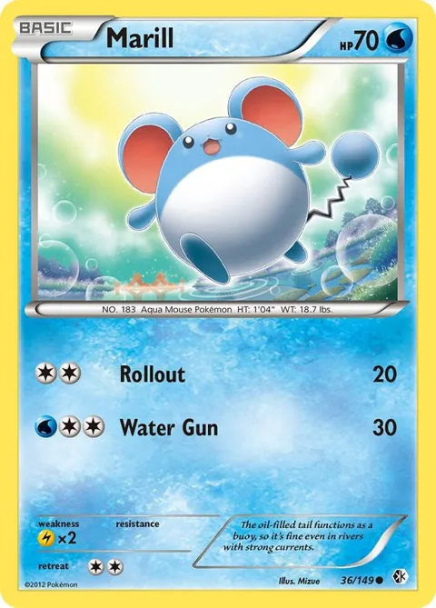 Marill #36/149 Pokémon card from Boundaries Crossed