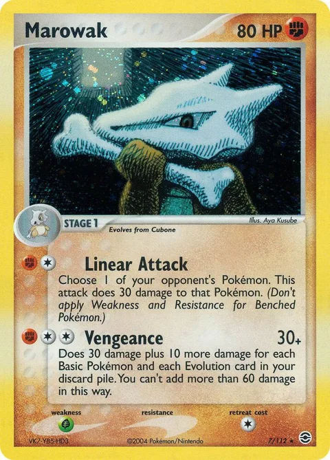 Marowak #7/112 Holofoil Pokémon card from EX FireRed & LeafGreen