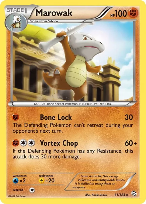 Marowak #61/124 Pokémon card from Dragons Exalted