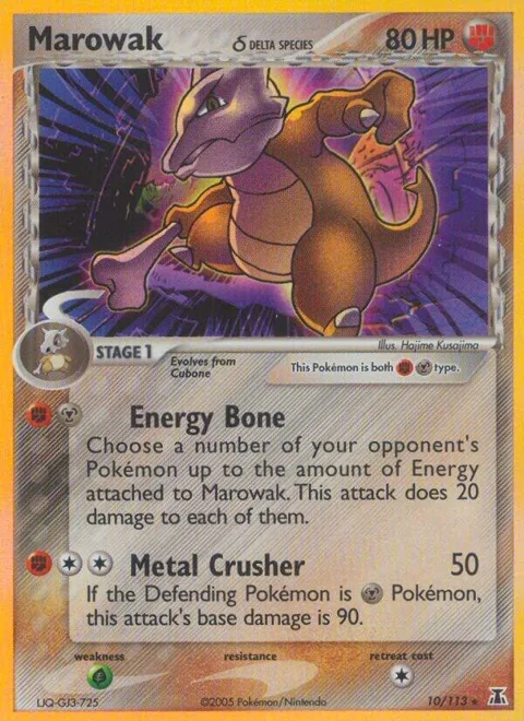 Marowak Delta Species #10/113 Reverse Holofoil Pokémon card from EX Delta Species