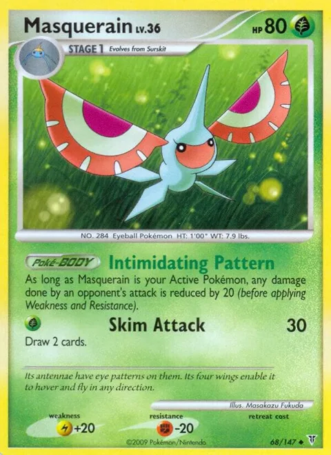 Masquerain #68 Pokémon card from Supreme Victors
