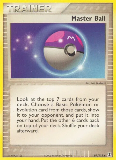 Master Ball #99/113 Reverse Holofoil Pokémon card from EX Delta Species
