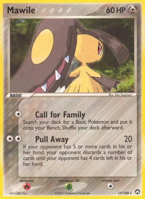 Mawile #17/108 Reverse Holofoil Pokémon card from EX Power Keepers