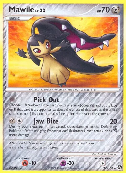 Mawile #24/106 Reverse Holofoil Pokémon card from Great Encounters