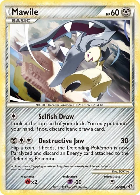 Mawile #56/90 Reverse Holofoil Pokémon card from Undaunted