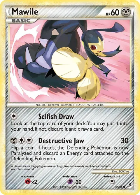 Mawile #64/95 Reverse Holofoil Pokémon card from Call of Legends