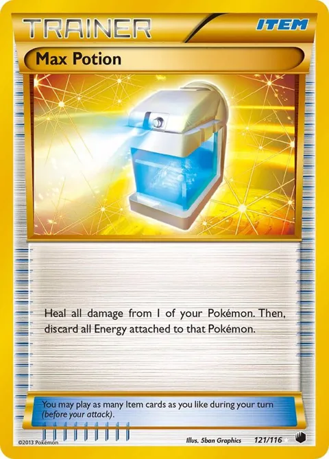 Max Potion 121 Secret Rare #121/116 Holofoil Pokémon card from Plasma Freeze
