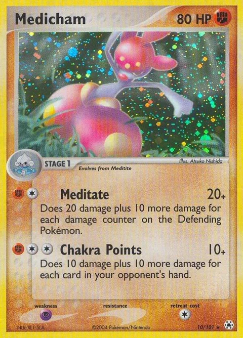 Medicham #10/101 Reverse Holofoil Pokémon card from EX Hidden Legends