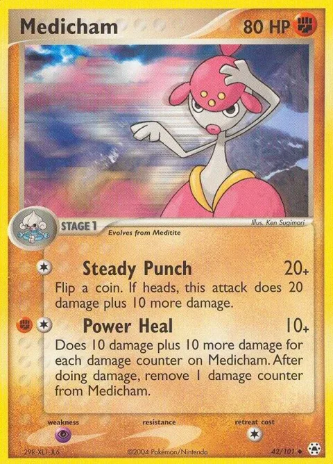 Medicham #42/101 Reverse Holofoil Pokémon card from EX Hidden Legends