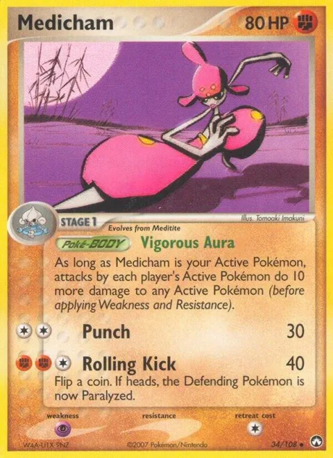 Medicham #34/108 Pokémon card from EX Power Keepers