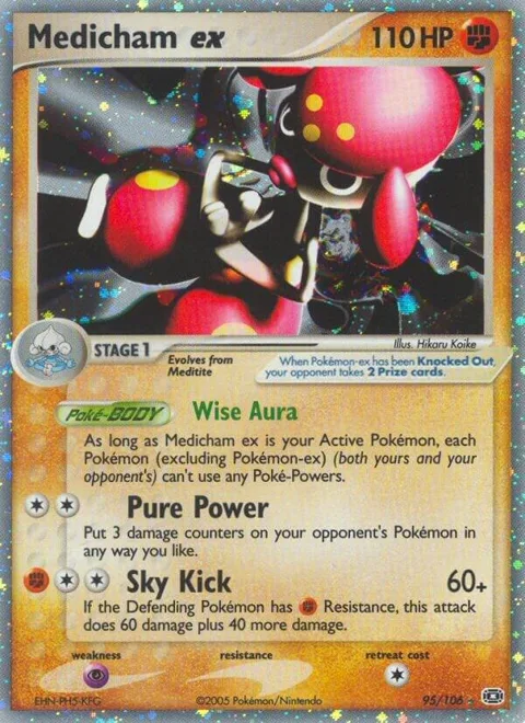 Medicham ex #95/106 Holofoil Pokémon card from EX Emerald