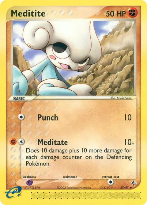 Meditite #37/97 Pokémon card from EX Dragon
