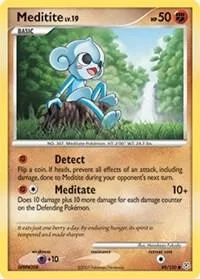 Meditite #89/130 Reverse Holofoil Pokémon card from Diamond and Pearl