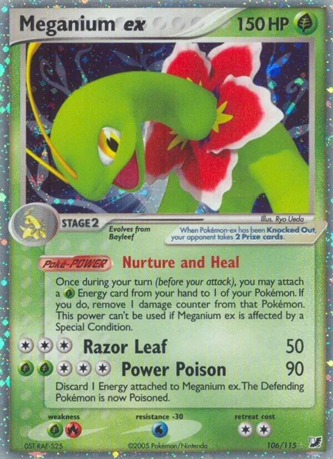 Meganium ex #106/115 Holofoil Pokémon card from EX Unseen Forces