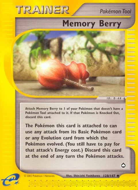 Memory Berry #128/147 Pokémon card from Aquapolis