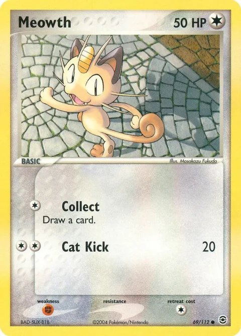 Meowth #69/112 Pokémon card from EX FireRed & LeafGreen