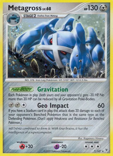 Metagross #7 Holofoil Pokémon card from Supreme Victors
