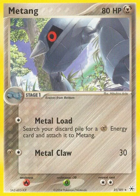 Metang #21/101 Pokémon card from EX Hidden Legends