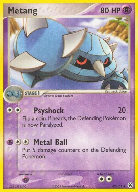 Metang #43/101 Pokémon card from EX Hidden Legends