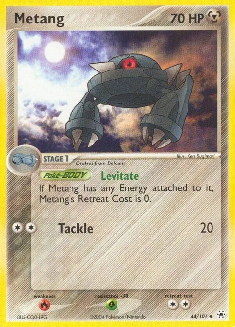 Metang #44/101 Pokémon card from EX Hidden Legends