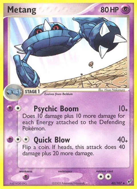 Metang #40/107 Pokémon card from EX Deoxys
