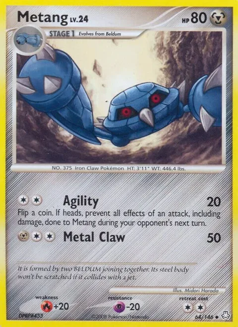 Metang 64 #64/146 Reverse Holofoil Pokémon card from Legends Awakened