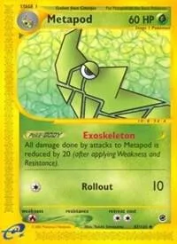 Metapod #087/165 Reverse Holofoil Pokémon card from Expedition