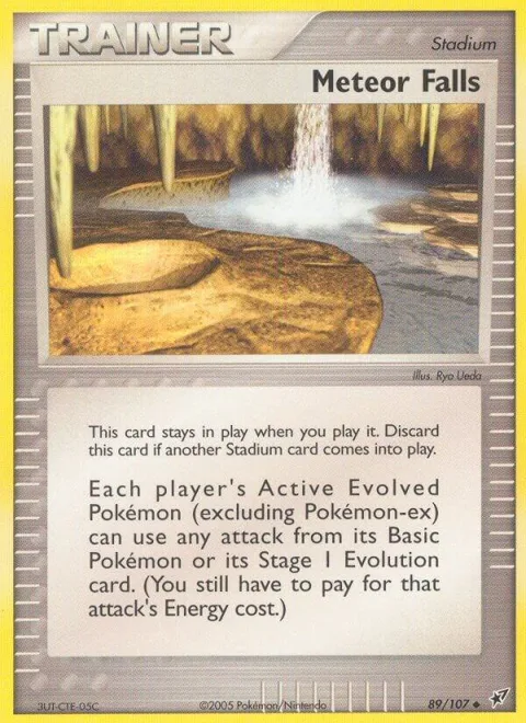 Meteor Falls #89/107 Pokémon card from EX Deoxys