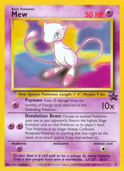Mew 8 #08/53 Pokémon card from WoTC Promo
