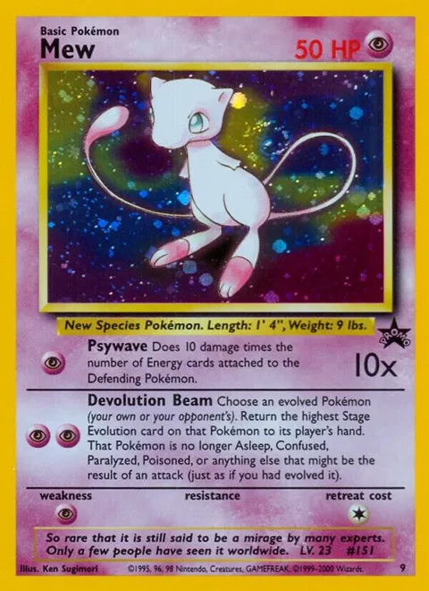 Mew 9 #09/53 Holofoil Pokémon card from WoTC Promo