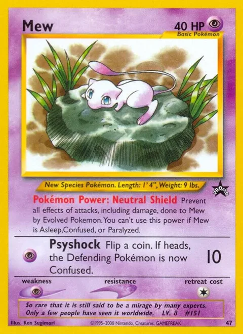 Mew 47 #47/53 Pokémon card from WoTC Promo