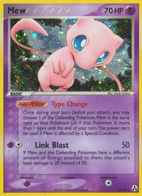 Mew #10/92 Reverse Holofoil Pokémon card from EX Legend Maker