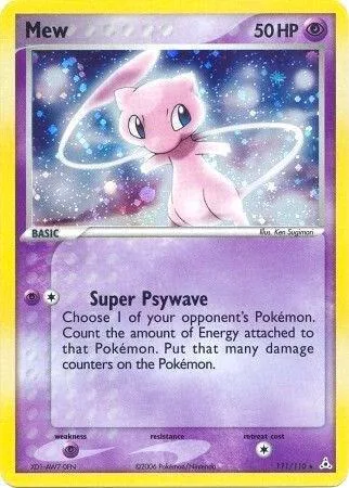 Mew #111/110 Holofoil Pokémon card from EX Holon Phantoms