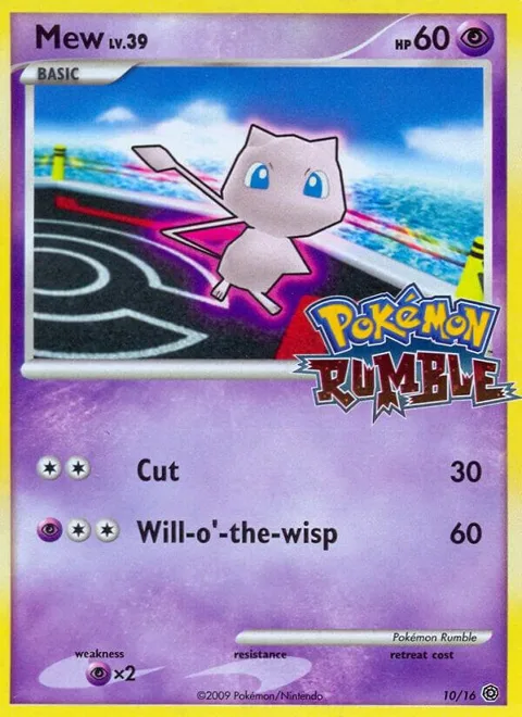 Mew #10 Pokémon card from Rumble
