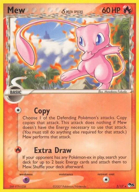 Mew Delta Species #003/017 Holofoil Pokémon card from POP Series 5