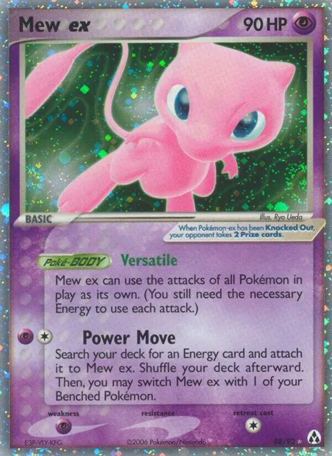 Mew ex #88/92 Holofoil Pokémon card from EX Legend Maker