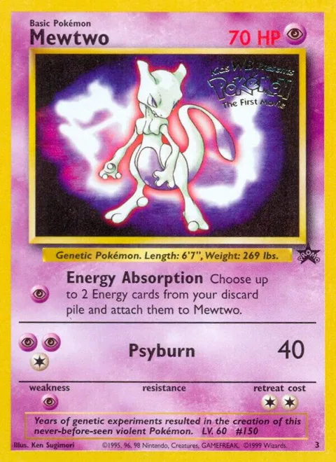 Mewtwo Movie Promo #03/53 Pokémon card from WoTC Promo