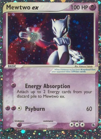 Mewtwo ex #101/109 Holofoil Pokémon card from EX Ruby and Sapphire