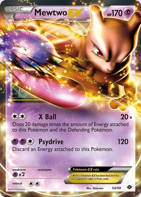 Mewtwo EX #54/99 Holofoil Pokémon card from Next Destinies