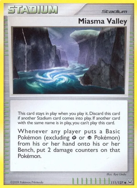 Miasma Valley #111/127 Reverse Holofoil Pokémon card from Platinum